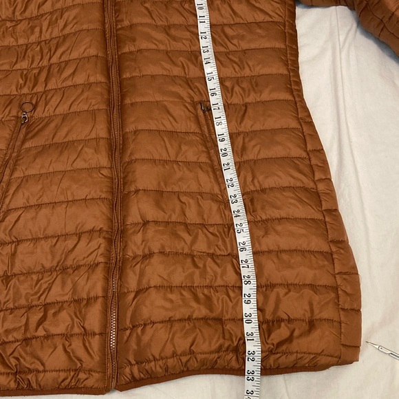 Reversible Hooded Long Coat - Brown - Picture 14 of 15